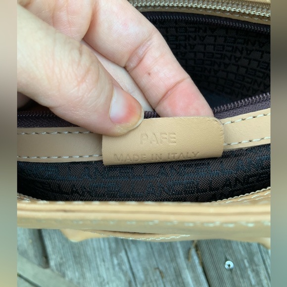 Vintage LANCEL Authentic Smooth Leather Tan Camel Medium Tote Top Handle Purse - Picture 5 of 16